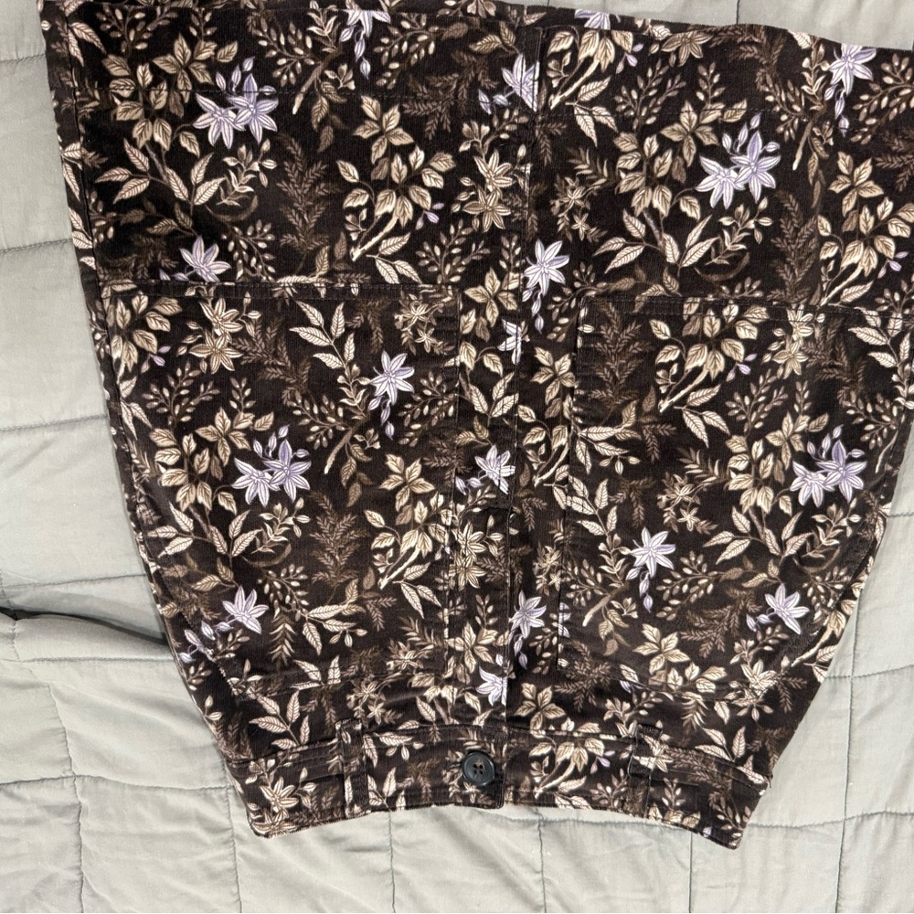 LOFT Petite Garden Corduroy Mini Pocket Skirt - iced espresso - Picture 6 of 6